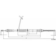 Трос ручника CABOR 11.5582 T2X8 W1G P1CZMFM Ford Transit 7 (FD) Автобус 2.2 TDCi 140 л.с. 2007 – 2014