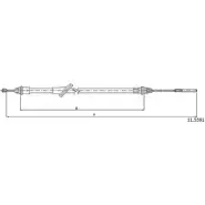 Трос ручника CABOR D6F0PND Ford Maverick 11.5591 UO RPE3