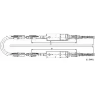 Трос ручника CABOR DV YDS Ford Transit 6 (FD) Автобус 2.4 DI (FB. FC. FA) 90 л.с. 2000 – 2006 11.5661 EKCQ9