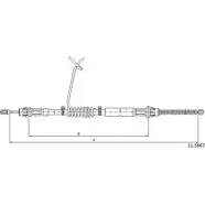 Трос ручника CABOR QJ3OGB Ford Transit 7 (FD) Автобус 2.2 TDCi 140 л.с. 2007 – 2014 PO8O ZG 11.5667