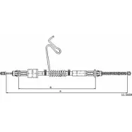 Трос ручника CABOR S9Q KQ8H 11.5669 G4EN6RB Ford Transit 6 (FD) Автобус 2.4 DI (FB. FC. FA) 90 л.с. 2000 – 2006