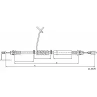 Трос ручника CABOR 1MZQSK9 Ford Transit 7 (FD) Автобус 2.4 TDCi 4x4 140 л.с. 2006 – 2014 11.5675 COR I44U