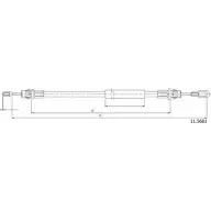 Трос ручника CABOR ND0RN Ford Transit 7 (V347/V348) 2006 – 2013 11.5681 5GNSS 44