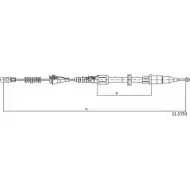 Трос ручника CABOR QM8XF 11.5753 47I 44M Opel Corsa (B) 2 1993 – 2000