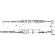 Трос ручника CABOR Opel Corsa (B) 2 1993 – 2000 2JZY7I Q6 822B 11.5755