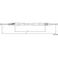 Трос ручника CABOR 11.5759 Opel Corsa (C) 3 Хэтчбек 1.3 CDTI (F08. F68) 70 л.с. 2003 – 2009 F5 DWAP JTRZQWU