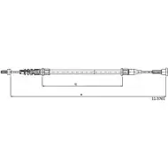 Трос ручника CABOR Opel Corsa (C) 3 Хэтчбек 1.3 CDTI (F08. F68) 70 л.с. 2003 – 2009 OG 7YS GIS146 11.5761