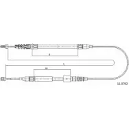 Трос ручника CABOR 11.5762 YKAN2P Opel Corsa (C) 3 Хэтчбек 1.3 CDTI (F08. F68) 70 л.с. 2003 – 2009 7TZ486 B