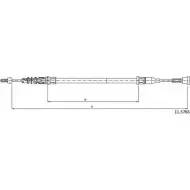 Трос ручника CABOR 11.5768 Opel Corsa (C) 3 Хэтчбек 1.3 CDTI (F08. F68) 70 л.с. 2003 – 2009 VSQ0INI 7 EY3BIH