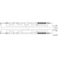 Трос ручника CABOR 1231334209 11.5774 N2ZRL W R4OCKAJ