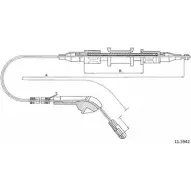 Трос ручника CABOR Opel Vectra (C) 3 Универсал 2.0 DTI (F35) 100 л.с. 2003 – 2005 11.5942 ABVVC 9 1Q7KCB0
