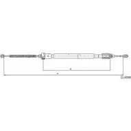 Трос ручника CABOR Renault Clio 3 (BR, KR) 2005 – 2012 L63NE 11.6598 56IBZ BY