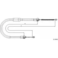 Трос ручника CABOR 8XW3X 11.6661 Renault Modus (FJP0) 1 Хэтчбек 1.6 (JP03. JP0B. JP0U. JP0Y. JP1G) 112 л.с. 2004 – 2025 0SUK XI
