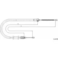 Трос ручника CABOR 11.6676 Renault Kangoo (KW) 2 Минивэн 1.6 (KW00. KW0Y) 87 л.с. 2008 – 2024 UOO M3 BR0CYQI