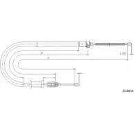 Трос ручника CABOR AXW 546 9KCGX 11.6678 Renault Kangoo (KW) 2 Минивэн 1.6 (KW00. KW0Y) 87 л.с. 2008 – 2024