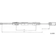 Трос ручника CABOR 11.6765 1231335175 VIIAEN E 14T8I8