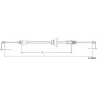 Трос ручника CABOR 6KTGC5 VUV2 KU 11.6806 Renault Trafic (JL, X83) 2 Автобус 1.9 dCI 100 (JL0C) 101 л.с. 2001 – 2025