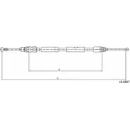 Трос ручника CABOR OH3JQ7S 11.6807 W GFP5 Renault Trafic (JL, X83) 2 Автобус 1.9 dCI 100 (JL0C) 101 л.с. 2001 – 2025