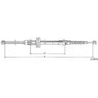 Трос ручника CABOR II8 L1CM 1231335515 6Q173T 11.6821