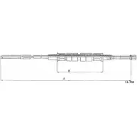 Трос ручника CABOR DF22BY NQ N1X 1231335525 11.704