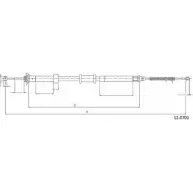 Трос ручника CABOR 12.0701 1506T D Fiat Panda (169) 2 Хэтчбек 1.3 D Multijet 70 л.с. 2003 – 2025 WPB5B