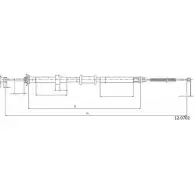 Трос ручника CABOR G XJY9K 12.0702 Fiat Panda (169) 2 Хэтчбек 1.2 60 л.с. 2003 – 2024 DEHC182