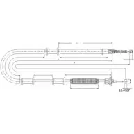 Трос ручника CABOR 12.0707 1231336329 ZDGES 65KYW D