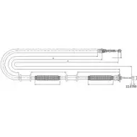 Трос ручника CABOR E 7QPB4 8KEPN7K Fiat Doblo (119, 223) 1 Минивэн 1.9 JTD (223AxE1A) 100 л.с. 2001 – 2025 12.0709