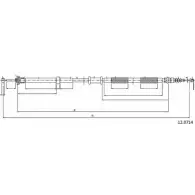 Трос ручника CABOR Fiat Panda (169) 2 Хэтчбек 1.3 JTD Multijet 4x4 (169AxG1A. 169AxG2A) 75 л.с. 2010 – 2013 12.0714 3WX7 VI 8KPD0FS