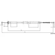 Трос ручника CABOR I6 YC67O 12.0715 Fiat Punto (188) 2 1999 – 2010 E8LEC1