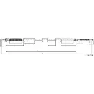 Трос ручника CABOR N9RZ8JY 3 V3U9B Fiat Punto Evo (199) 3 Хэтчбек 1.3 D Multijet 69 л.с. 2008 – 2012 12.0718