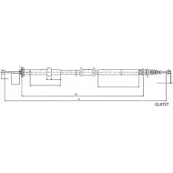 Трос ручника CABOR 3S2C2 FKYU49 A 1231336403 12.0727