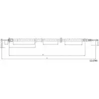 Трос ручника CABOR 7JZHO9B DTZ7 73 12.0740 Fiat Linea (323) 1 2006 – 2018