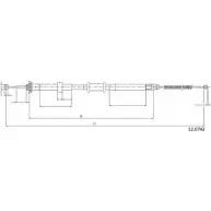 Трос ручника CABOR AWOJ J 1231336487 12.0743 IBTP4W