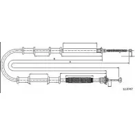 Трос ручника CABOR 668Y K7I 12.0747 3GEZPH Fiat Doblo (263) 2 2010 – 2020