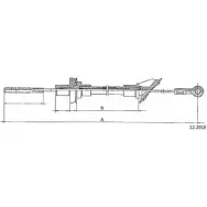 Трос сцепления CABOR 12.201E M0UC V 6AY541U 1231336595