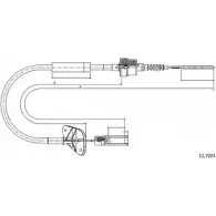 Трос сцепления CABOR I Q2I4 12.7201 Fiat Panda (169) 2 Хэтчбек 1.3 JTD Multijet 4x4 (169AxG1A. 169AxG2A) 75 л.с. 2010 – 2013 34CBBN