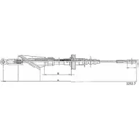 Трос сцепления CABOR SHJ8Q 1252.7 05 LISV Fiat Marea
