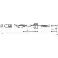 Трос сцепления CABOR U Y5JVC 1252.8 7YRY3 1231336867