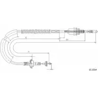 Трос сцепления CABOR 15.1514 J9MEAM0 1231337227 KV9 FVSA