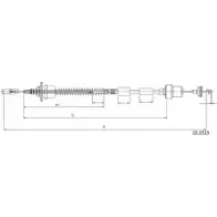 Трос сцепления CABOR 1231337231 15.1515 AGI6 MFL A3OKEF