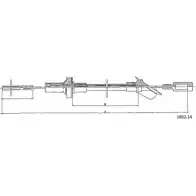Трос сцепления CABOR 9GPUP 1231337363 1602.14 BKF8J2 V