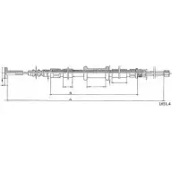 Трос ручника CABOR 1651.4 7P6Q 1 2V3AI5J Fiat Tempra (159) 2 Седан 1.9 TD (159.CU. 159.AU. 159.AI. 159.BI) 90 л.с. 1990 – 1996