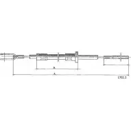 Трос ручника CABOR H BRNL 1702.3 1231337923 12ZN33