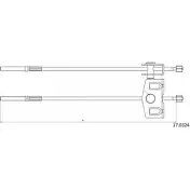 Трос ручника CABOR 17.0324 Nissan Qashqai (J10) 1 Кроссовер 1.5 dCi 110 л.с. 2010 – 2013 PTTX4 ID HLX