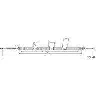 Трос ручника CABOR H2RH3TC ILX1 3Y4 17.0347 Nissan Qashqai (J10) 1 Кроссовер