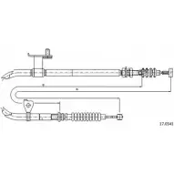 Трос ручника CABOR 9J018M IYL SG 17.0543 1231338113