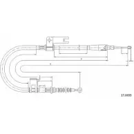 Трос ручника CABOR 1231338271 17.0659 QZADH W0YC 87M