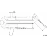 Трос ручника CABOR 4Q Z42 17.0679 0VAZB Mazda 323