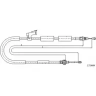 Трос ручника CABOR 17.0684 AIHD49 3VT 89LR 1231338311